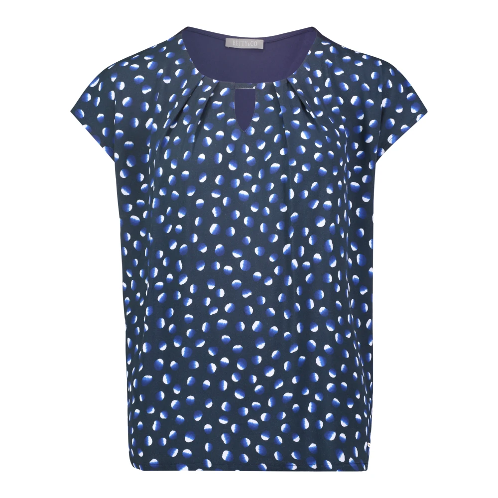 Betty & Co Polkadot Blouse Shirt Blue Dames