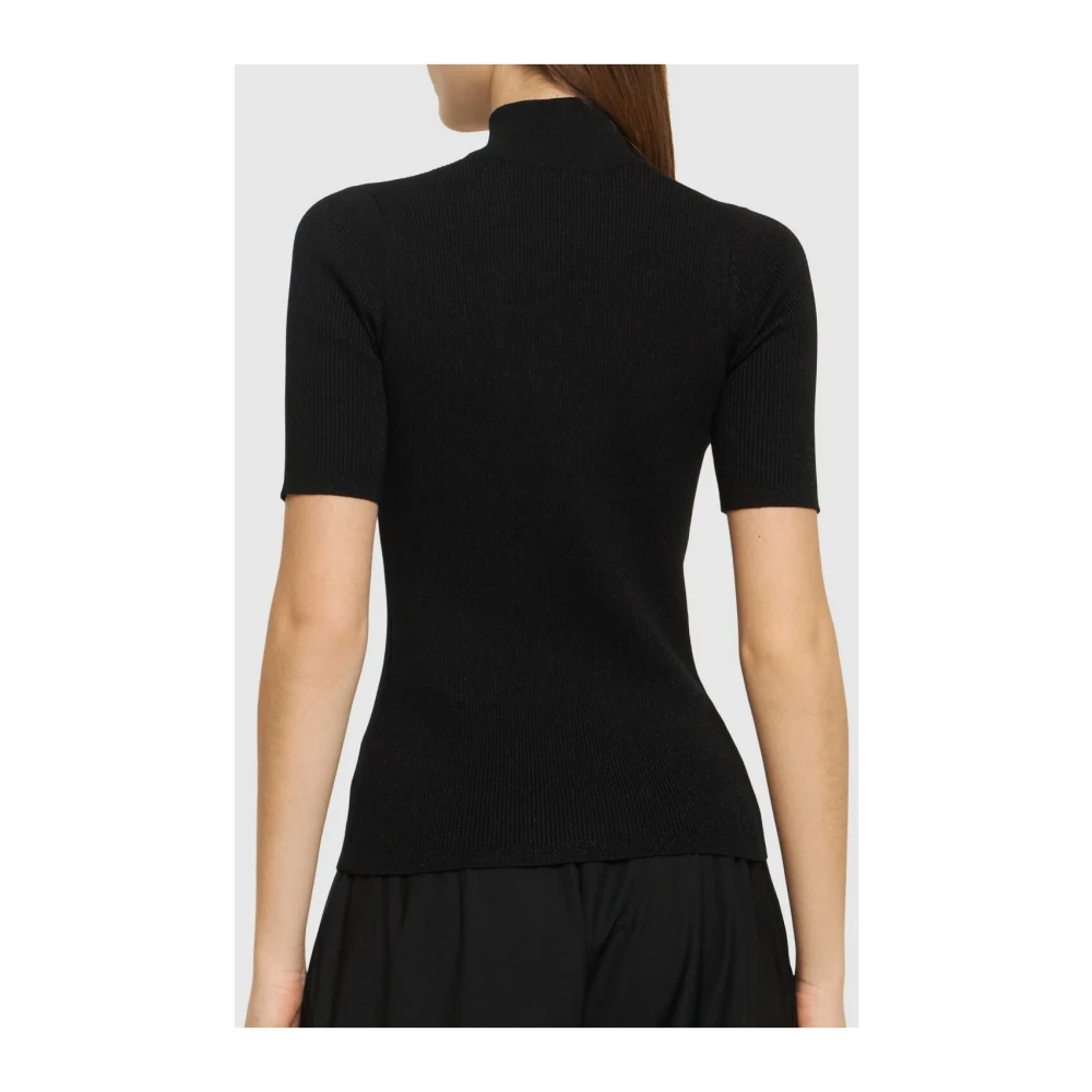 Max Mara Zwarte Gebreide Dames Top met Glans Black Dames