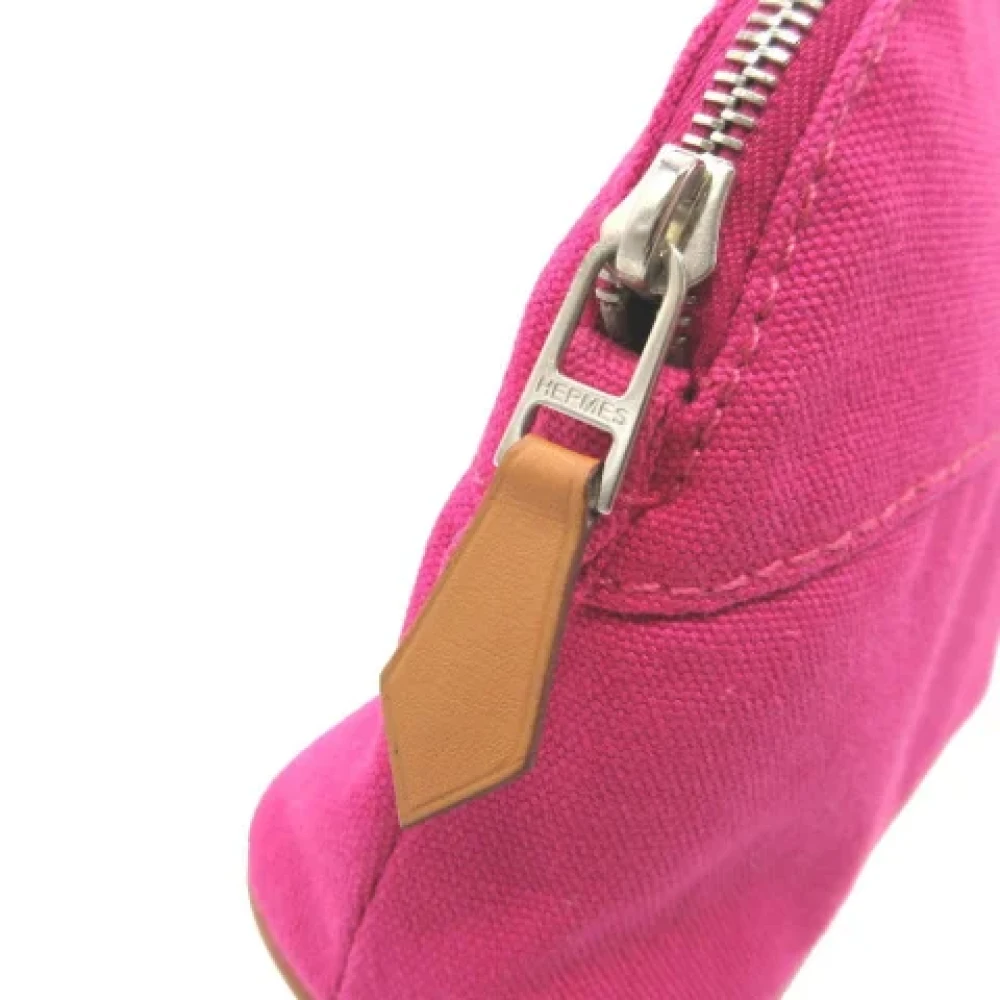 Hermès Vintage Pre-owned Canvas pouches Pink Dames