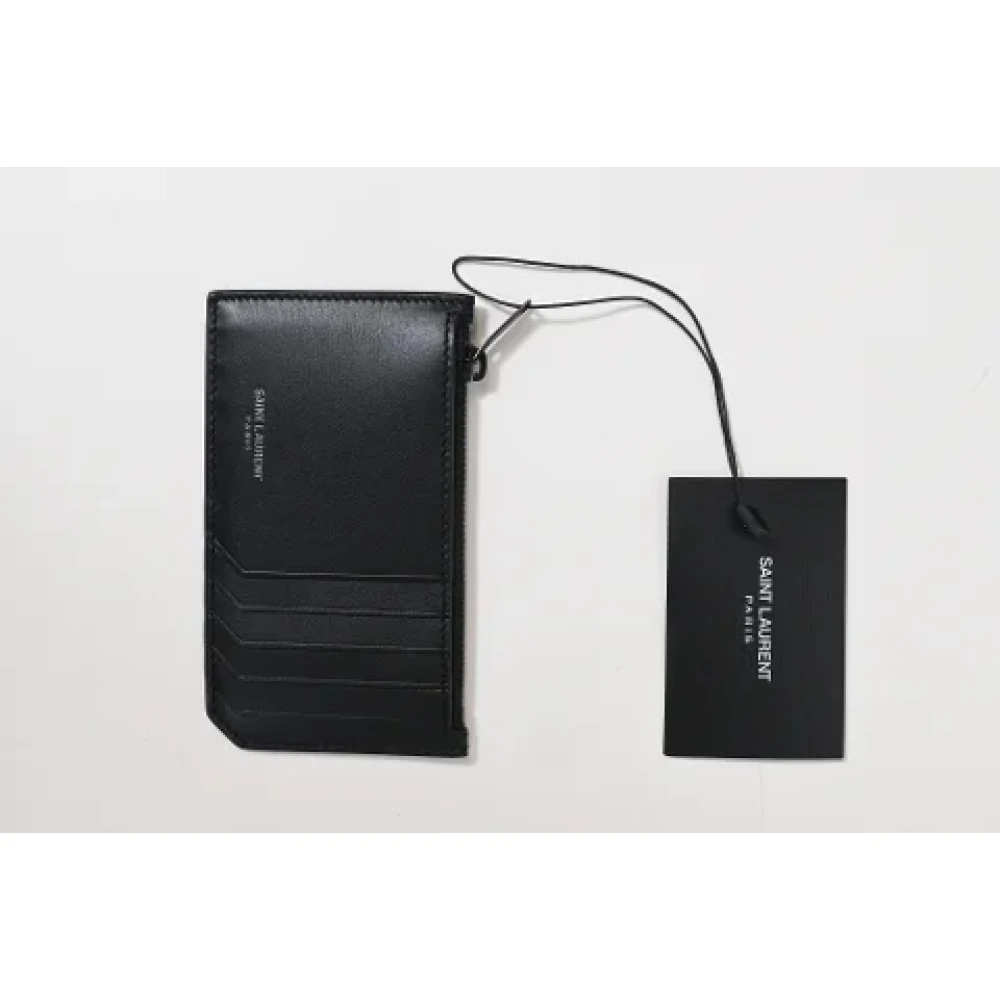 Yves Saint Laurent Vintage Pre-owned Leather wallets Black Heren
