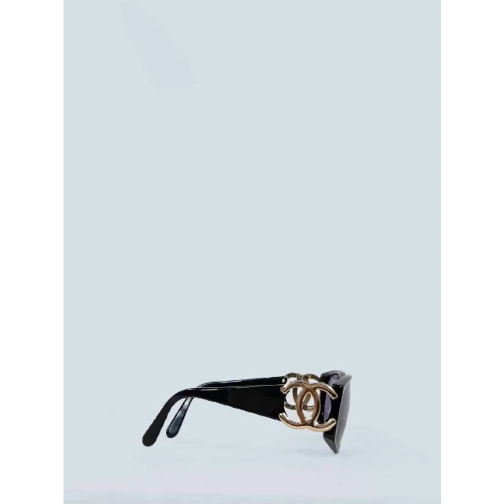 Chanel Vintage Pre-owned Acetate sunglasses Black Dames