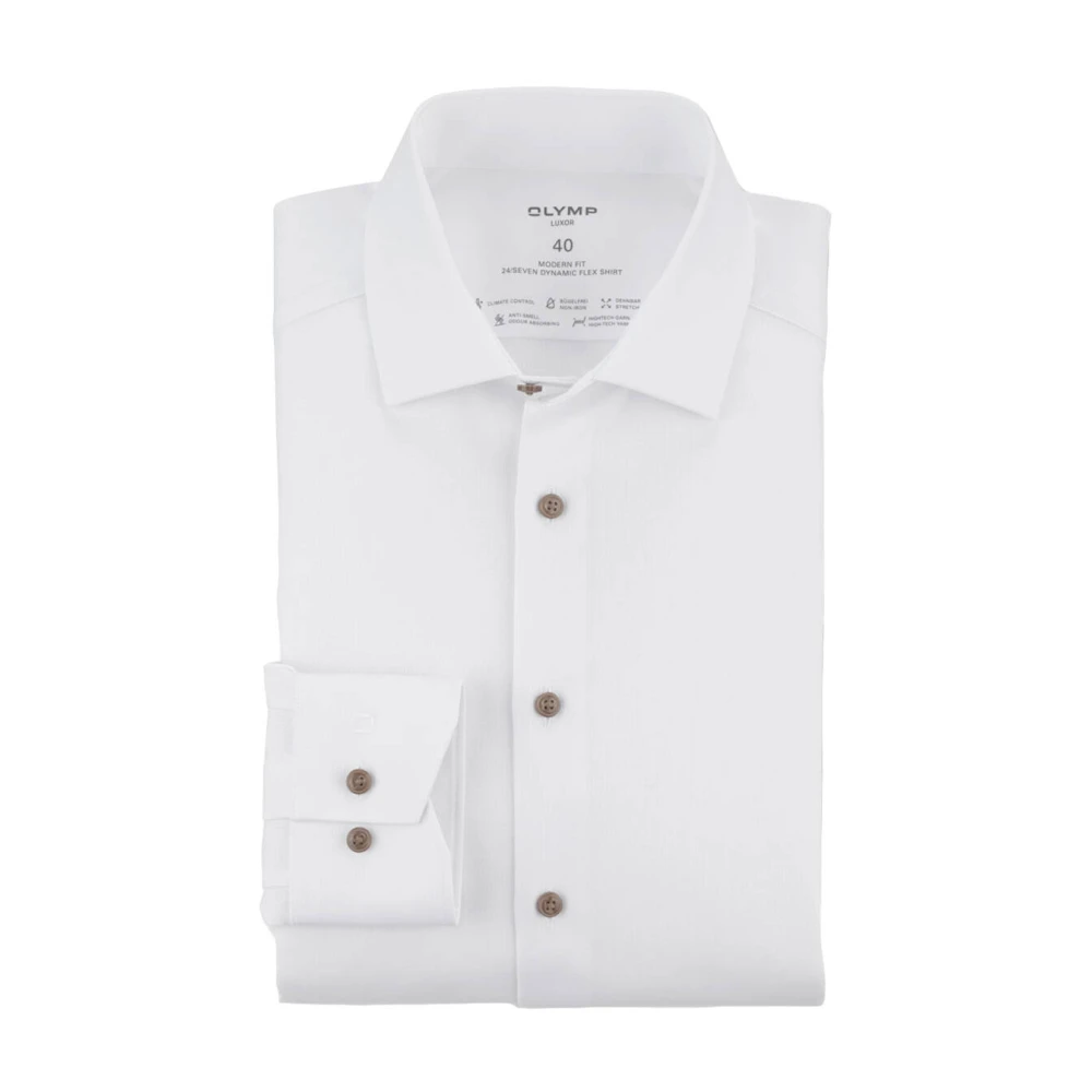 Olymp Klassiek Overhemd White Heren