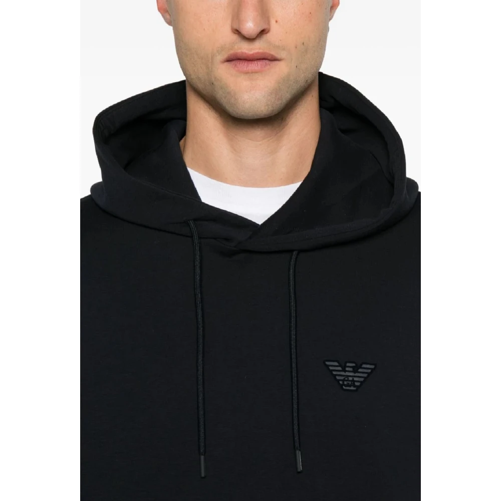 Emporio Armani Stijlvolle Heren Hoodie Black Heren