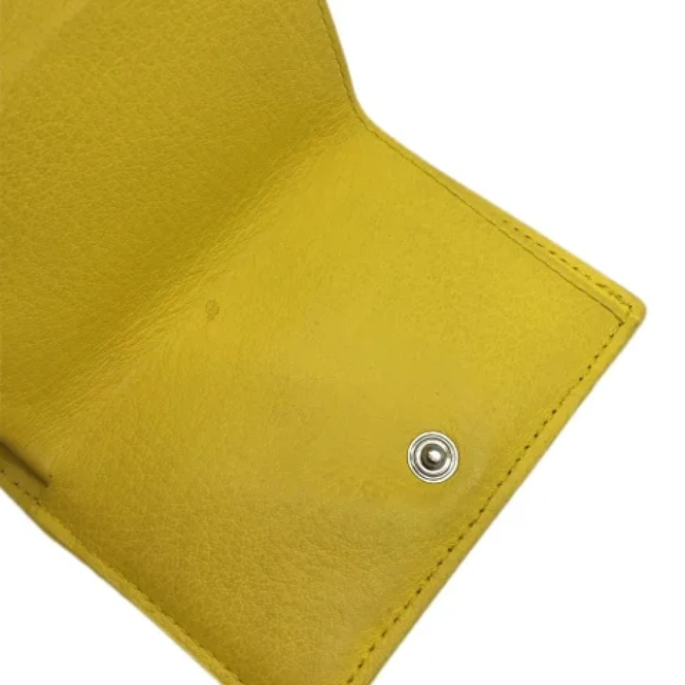 Balenciaga Vintage Pre-owned Leather wallets Yellow Unisex