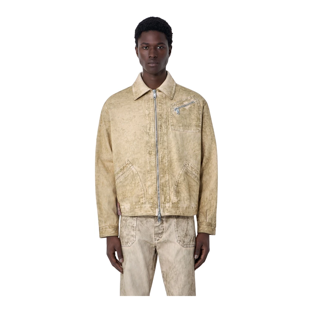 Vivienne Westwood Men's Beige Denim Zip Jacket, Denim Jackets, Xl, Jackets