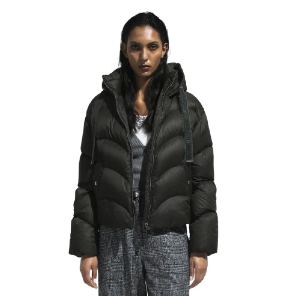 Khrisjoy Luxe Winter Donsjas Groen Black Dames