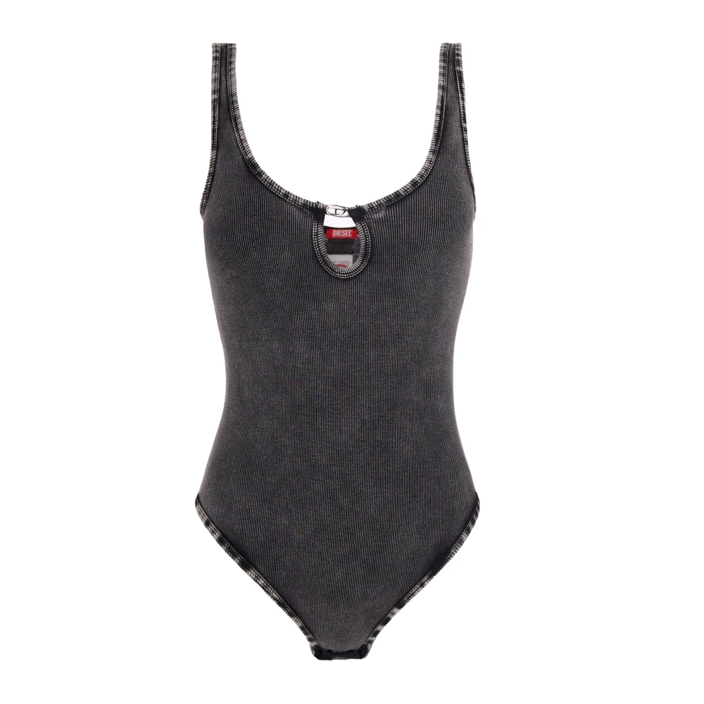 Diesel Gray Full-Body, Female, S, Ribbed Bodysuit