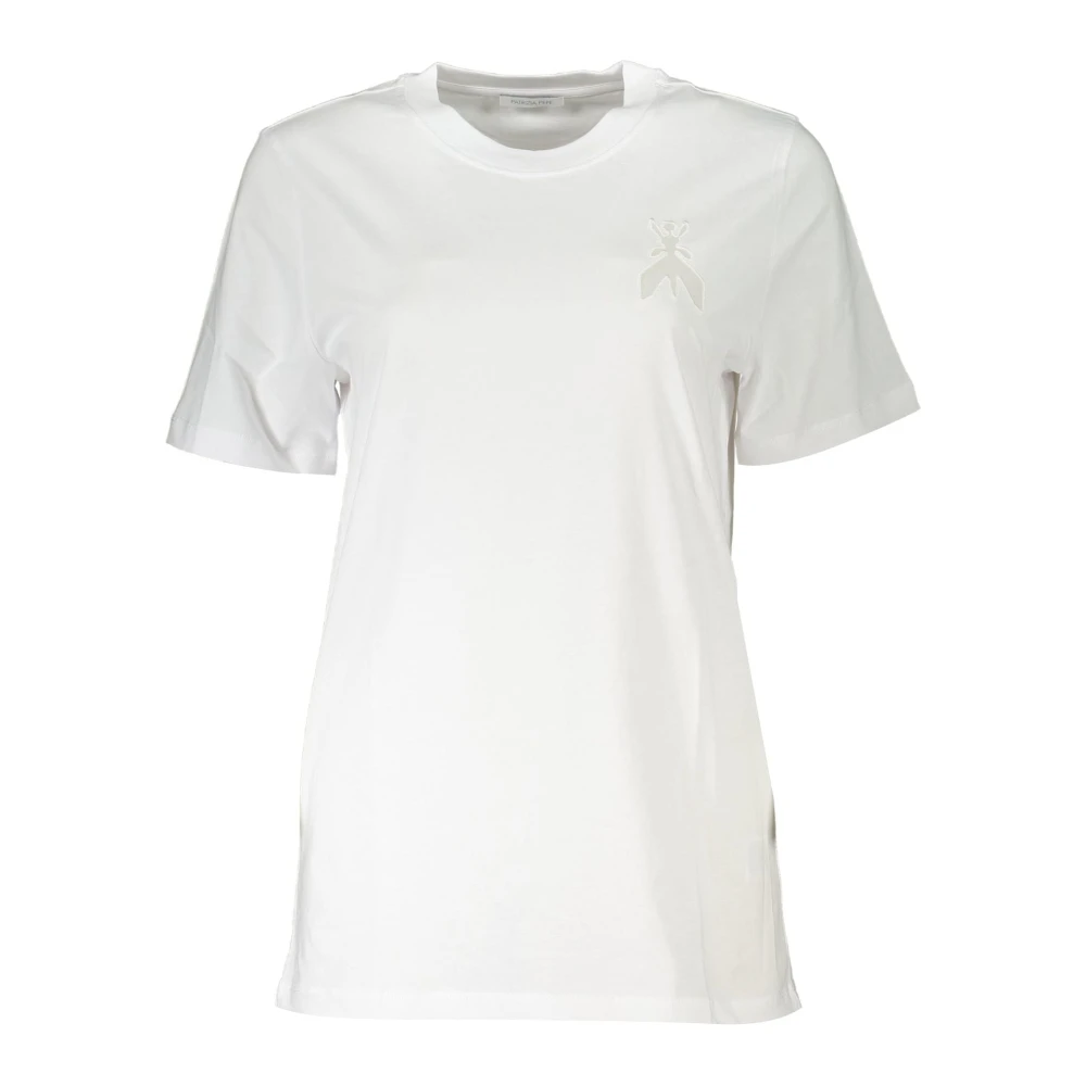 Patrizia Pepe Women's White Short Sleeve Cotton Logo Embroidered T-Shirt