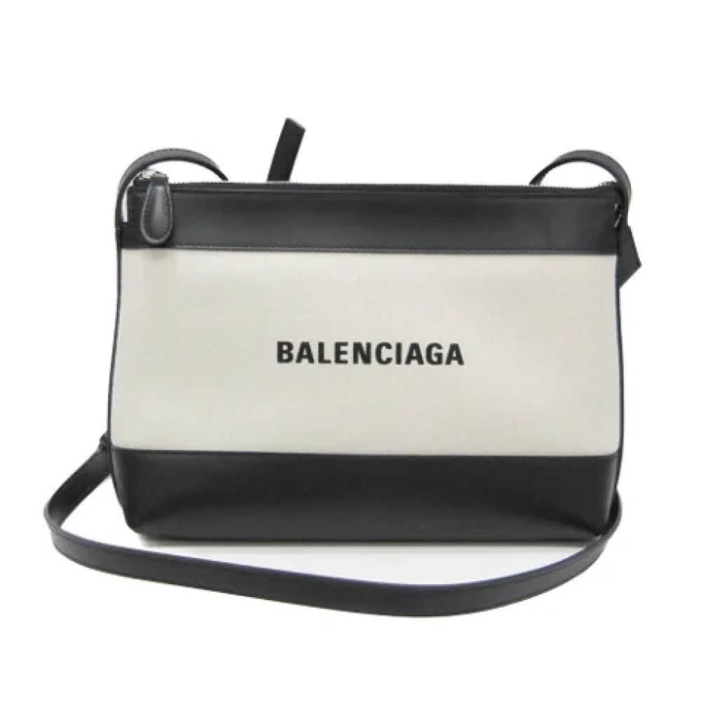 Balenciaga Vintage Pre-owned Canvas shoulder-bags Beige Dames