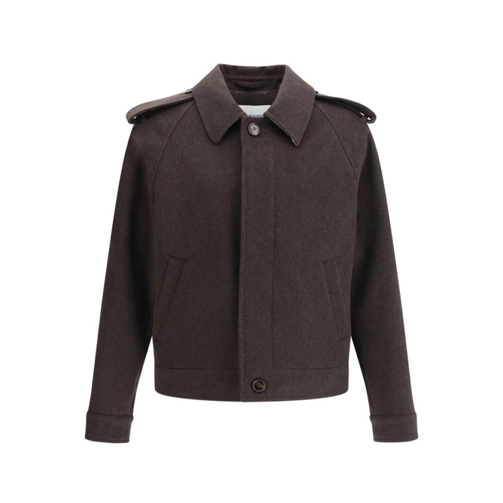 Burberry Men's Brown Cashmere Jacket With Classic Collar - Light Jackets - M - Jackets