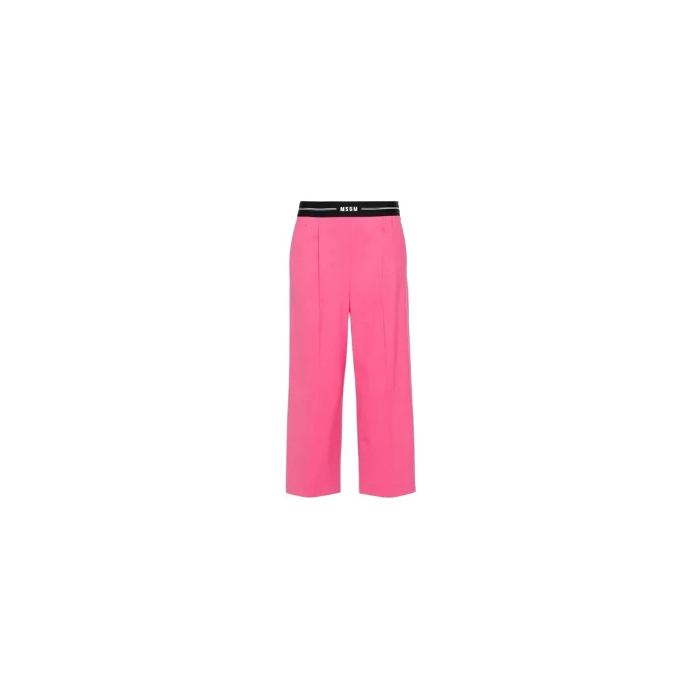 Trousers > Cropped Trousers - - Msgm - Modalova