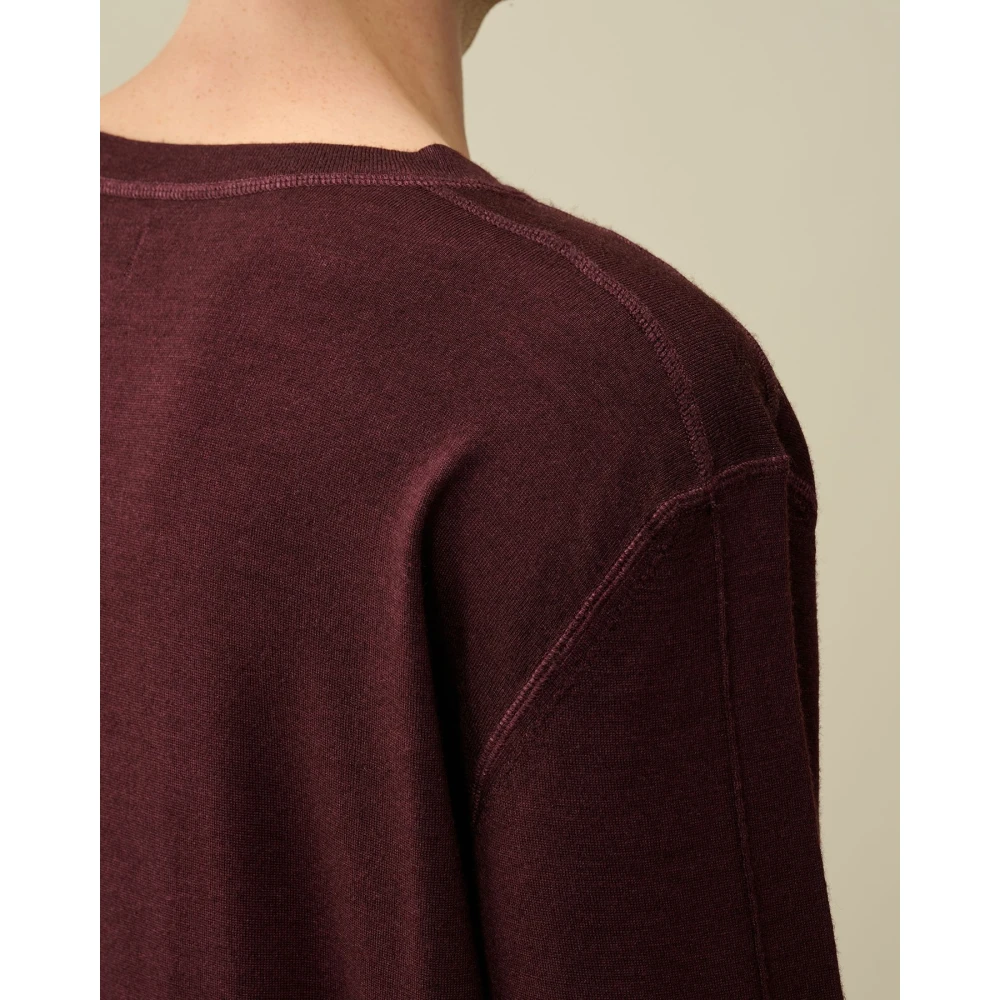 C.P. Company Bordeaux Merino Wol Trui Purple Heren