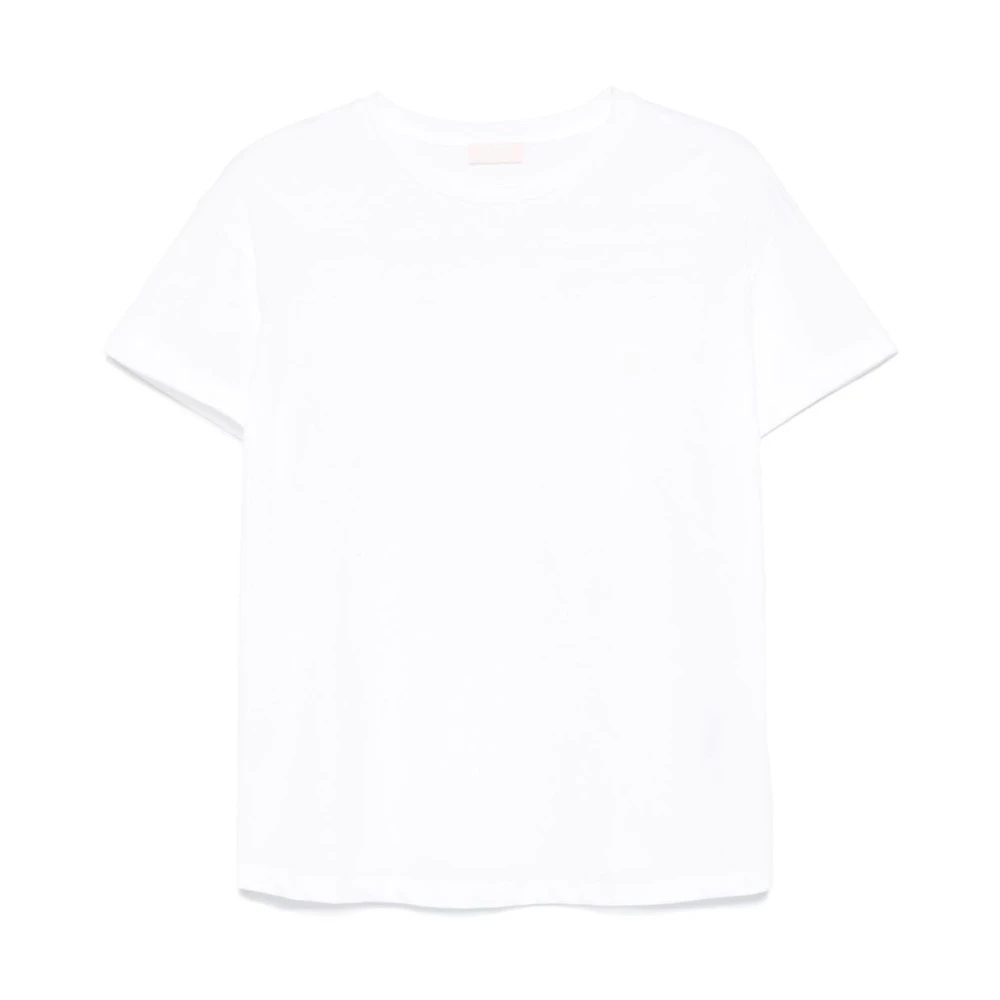 Liu Jo Witte Crew Neck T-shirts en Polos White Dames