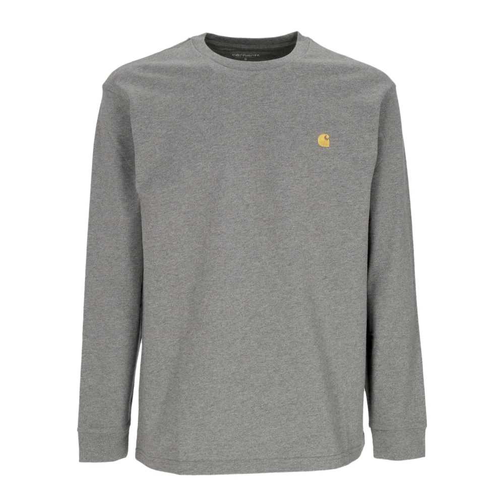 Carhartt WIP Chase Longsleeve T-shirt Donkergrijs Gray Heren