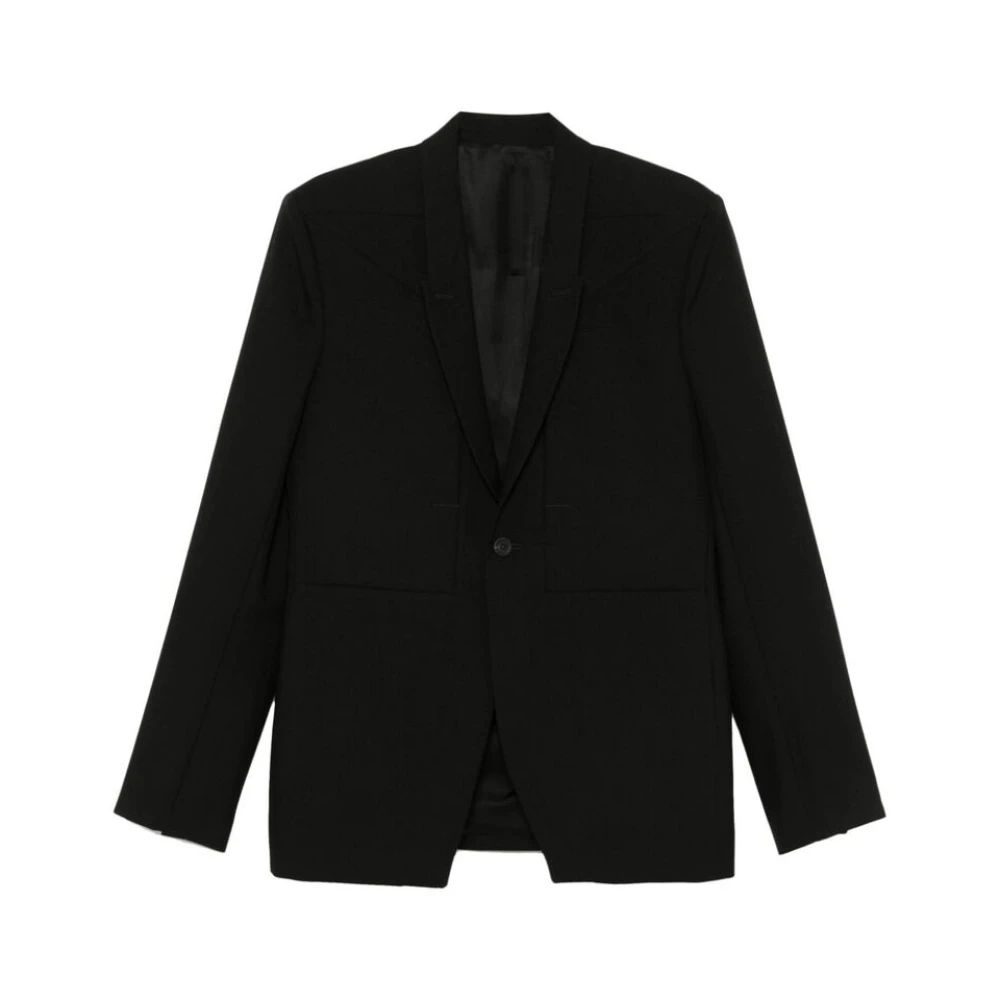 Rick Owens Fogpocket Soft Blazer Black Heren