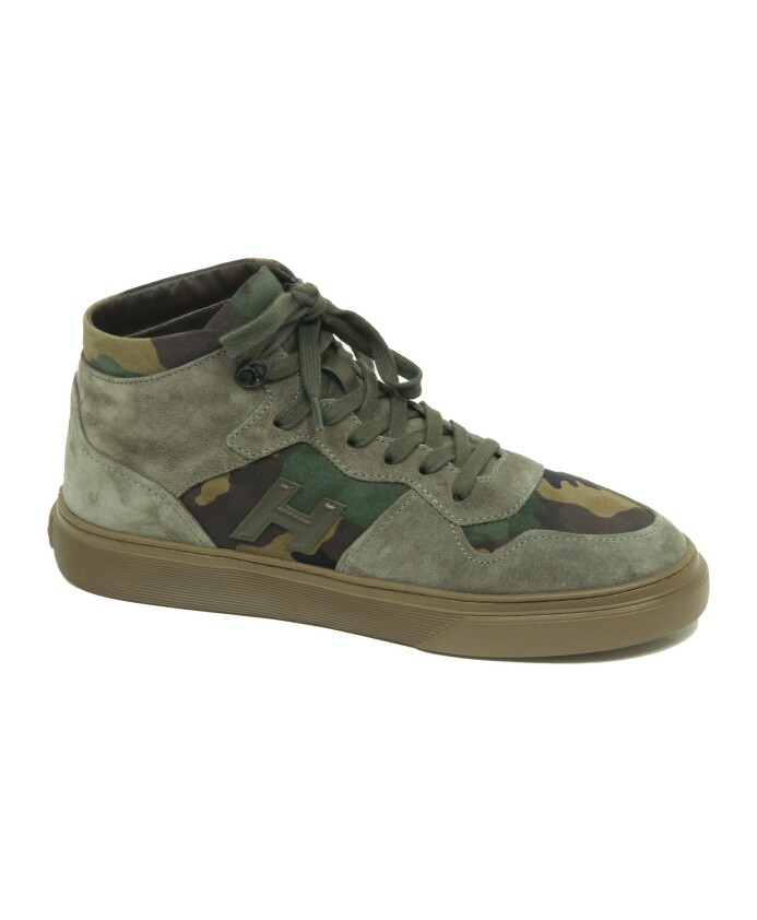 chaussure-sneaker-vert-camouflage