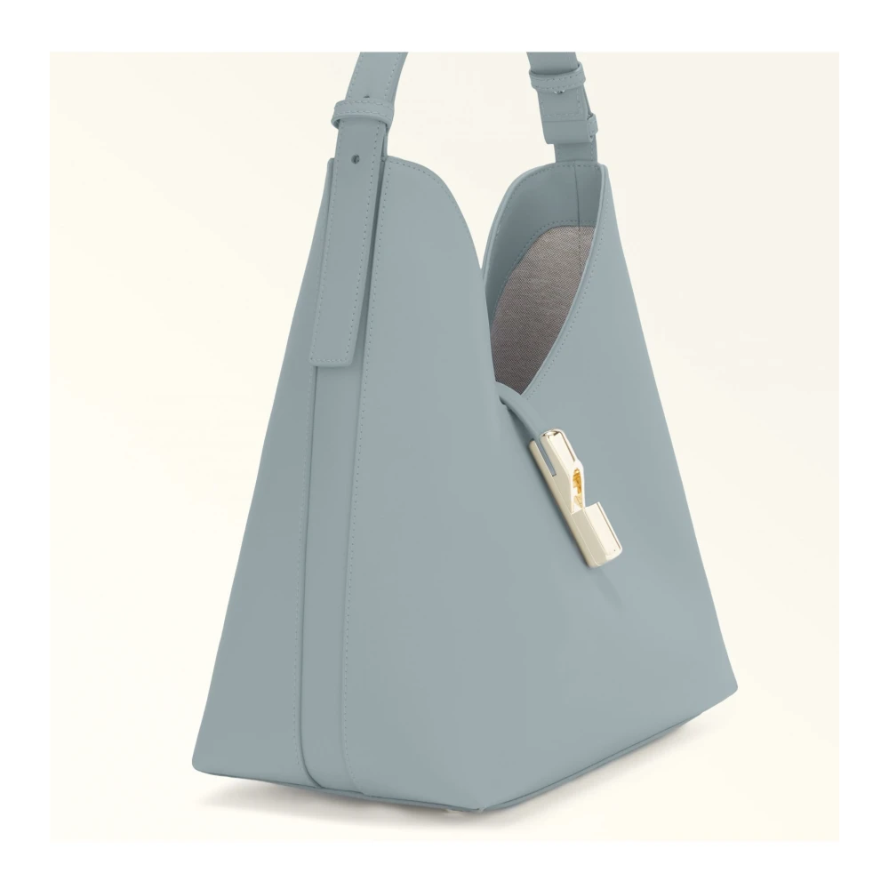 Furla Lichtblauwe leren hobo tas wolk Blue Dames