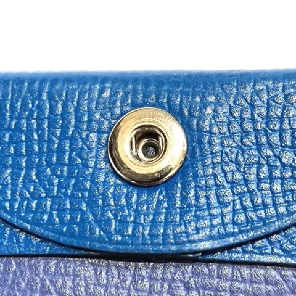 Hermès Vintage Pre-owned Leather wallets Blue Dames
