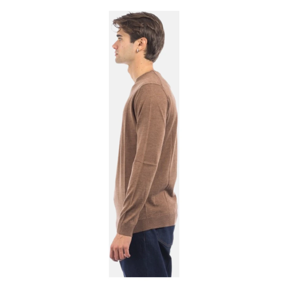 Daniele Fiesoli Merinowol Bruine Trui Regular Fit Brown Heren