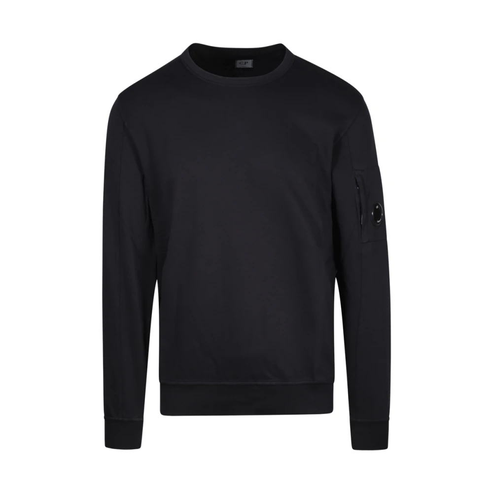 C.P. Company Zwarte Crewneck Fleece Sweater Black Heren