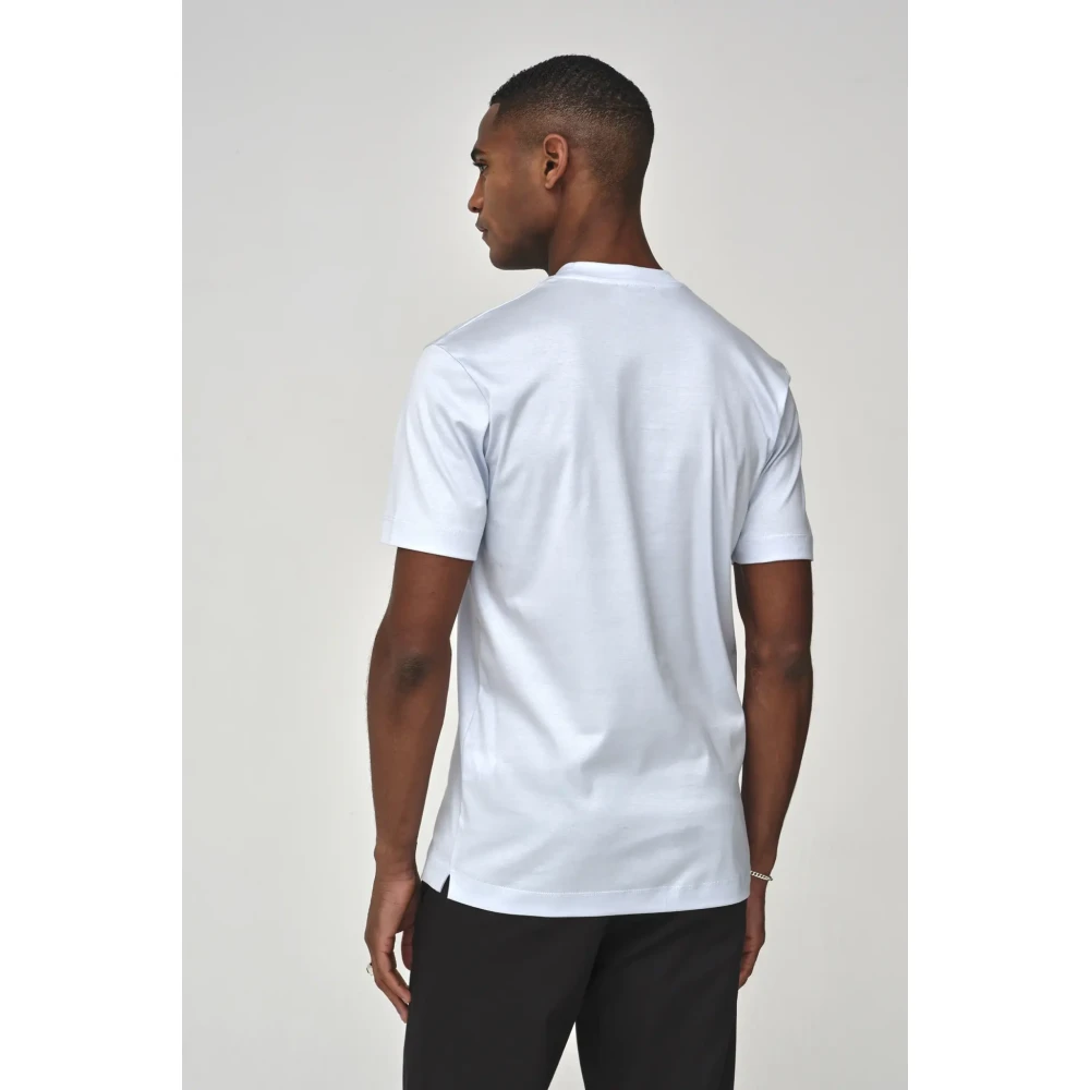 Valenza Interlock Supima T-shirt Angel Blue White Heren