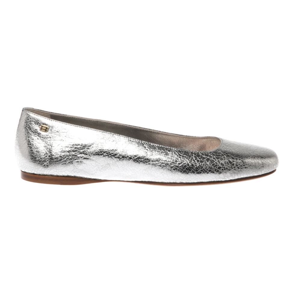 Baldinini Donna Grigio - Ballerina In Nappa Laminata Craclè - Shoes - 36 Eu