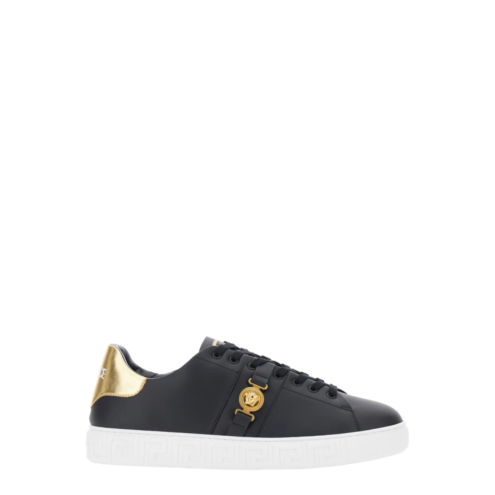 Versace Men's Black Trainers With Greca Biggy Design - Sneakers - 10 Uk - Shoes