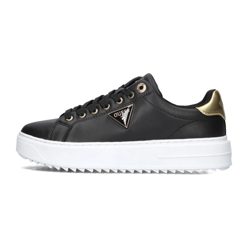 Guess Zwarte Lage Top Sneakers Denesa Dames Schoenen