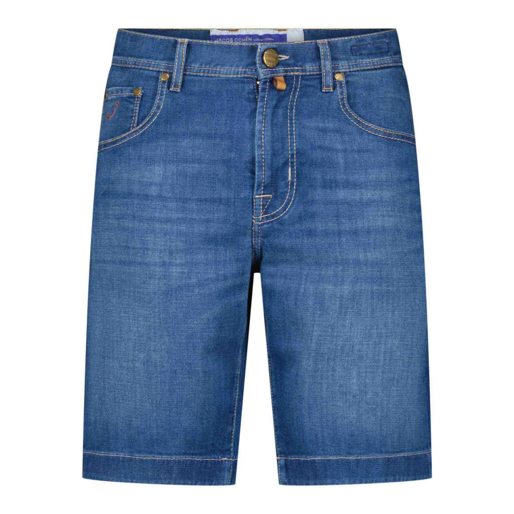 Jacob Cohën Slim-Fit Denim Shorts Made in Italy Blue Heren