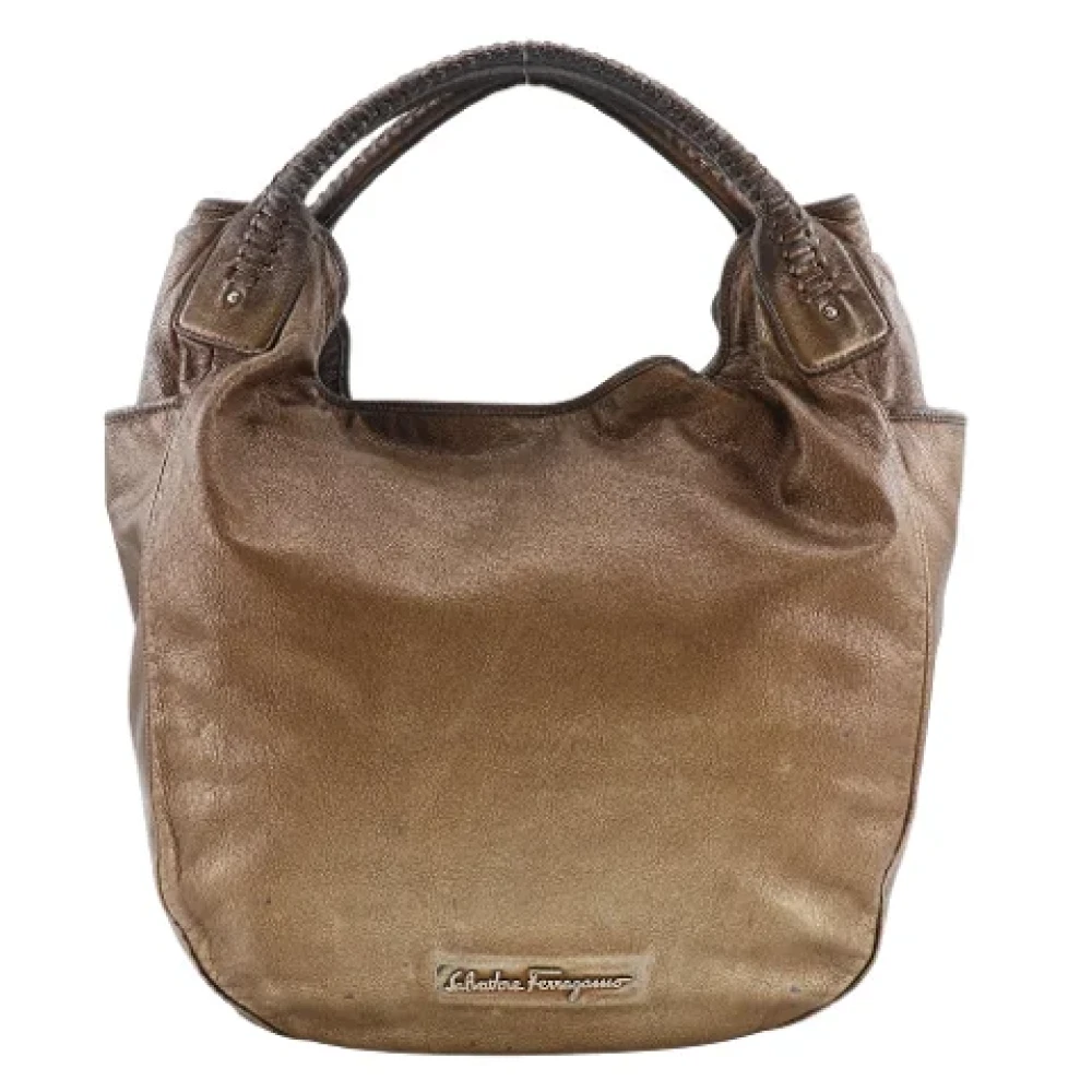 Salvatore Ferragamo Pre-owned Leather totes Brown Dames