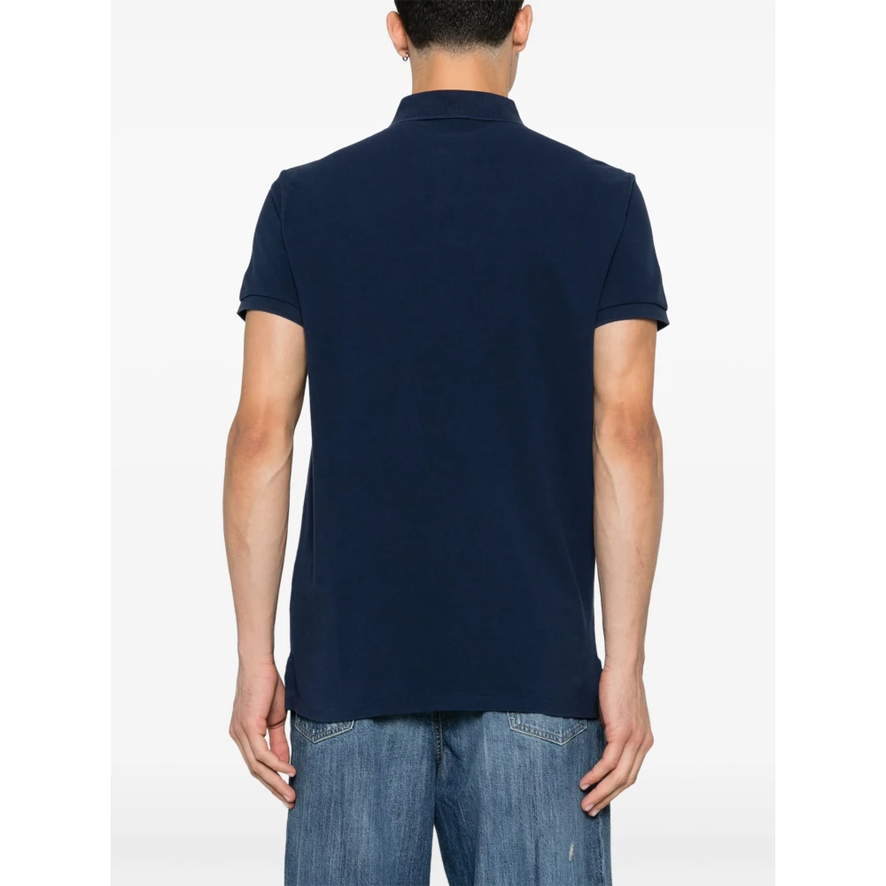 Polo Ralph Lauren Aangepaste Slim Fit Katoenen Poloshirt Blue Heren