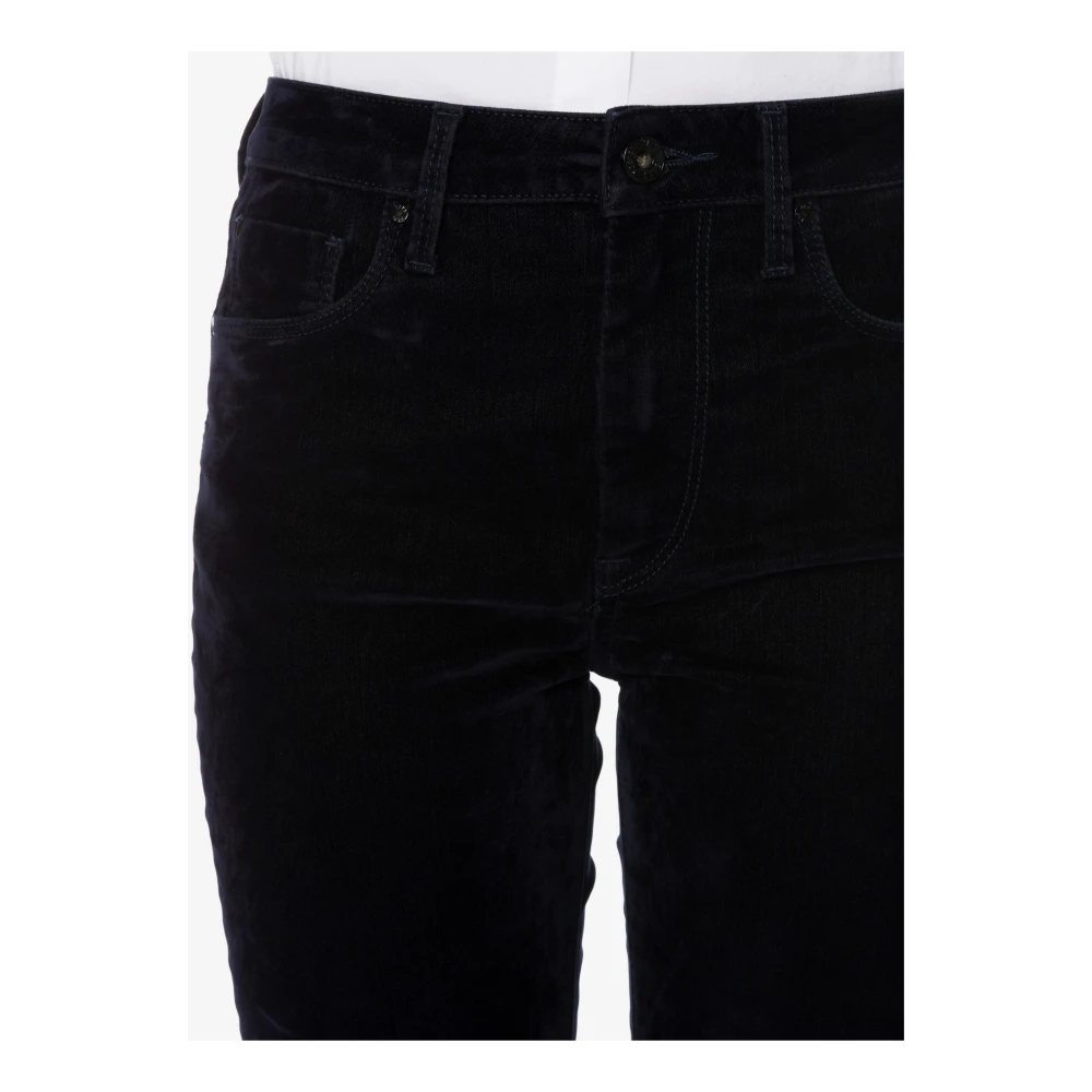 Pepe Jeans Blauwe Fluwelen Slim Fit Broek Blue Dames