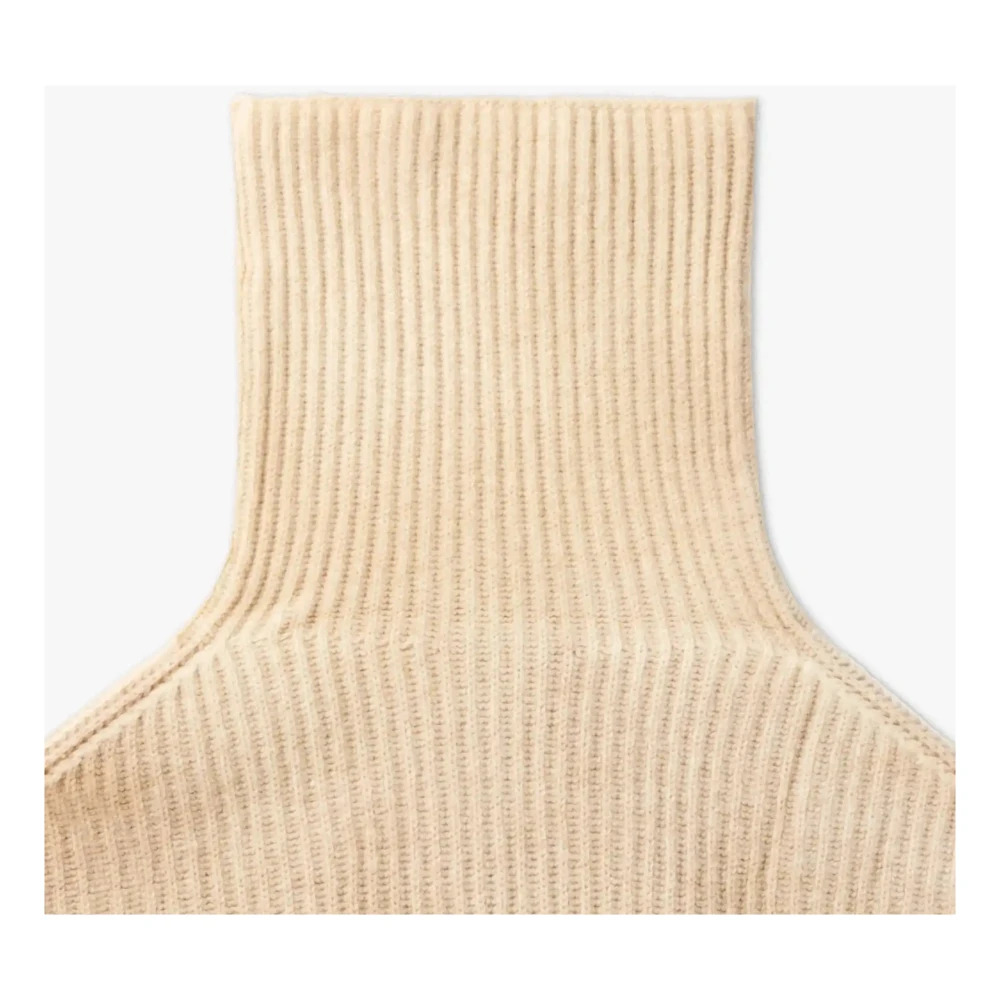Avant Toi Luxe Oversized Geribbelde Coltrui Beige Dames
