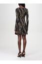 robe-mini-imprime-chaine-noire