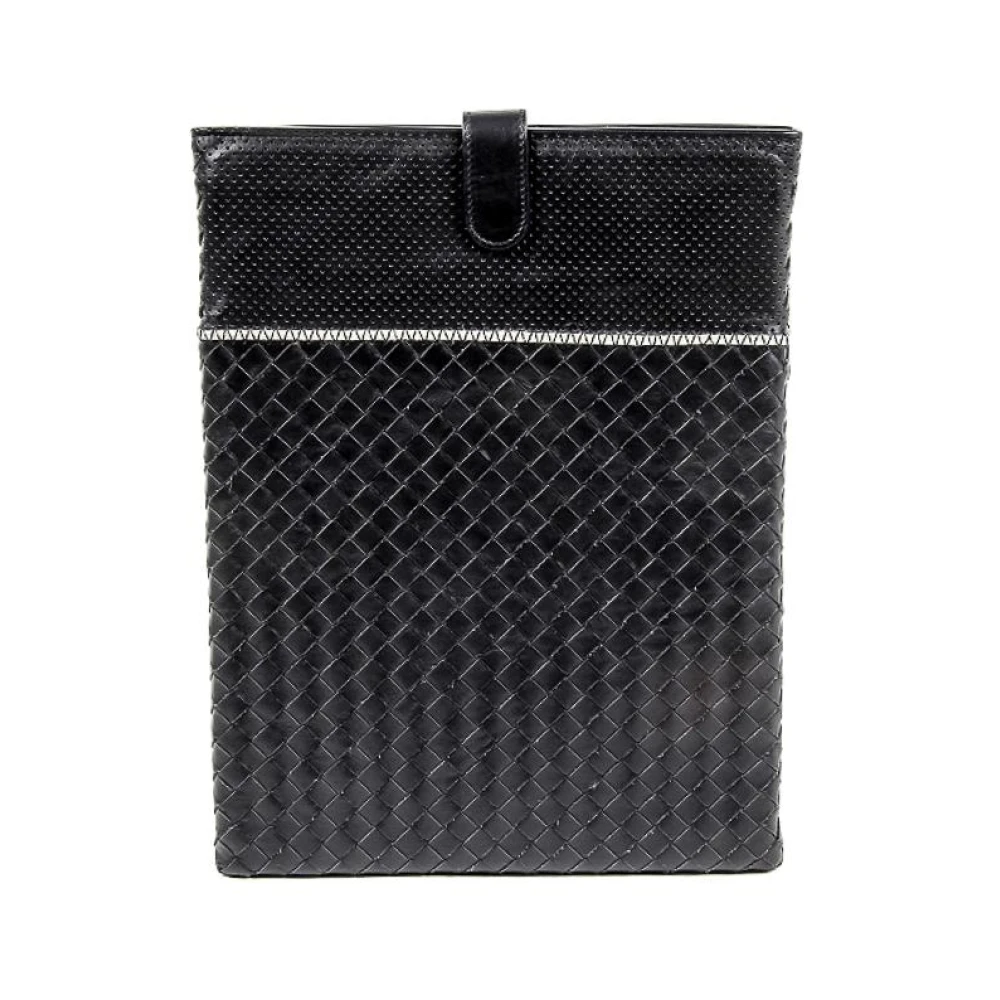 Bottega Veneta Zwart leren tablethoes Black Unisex