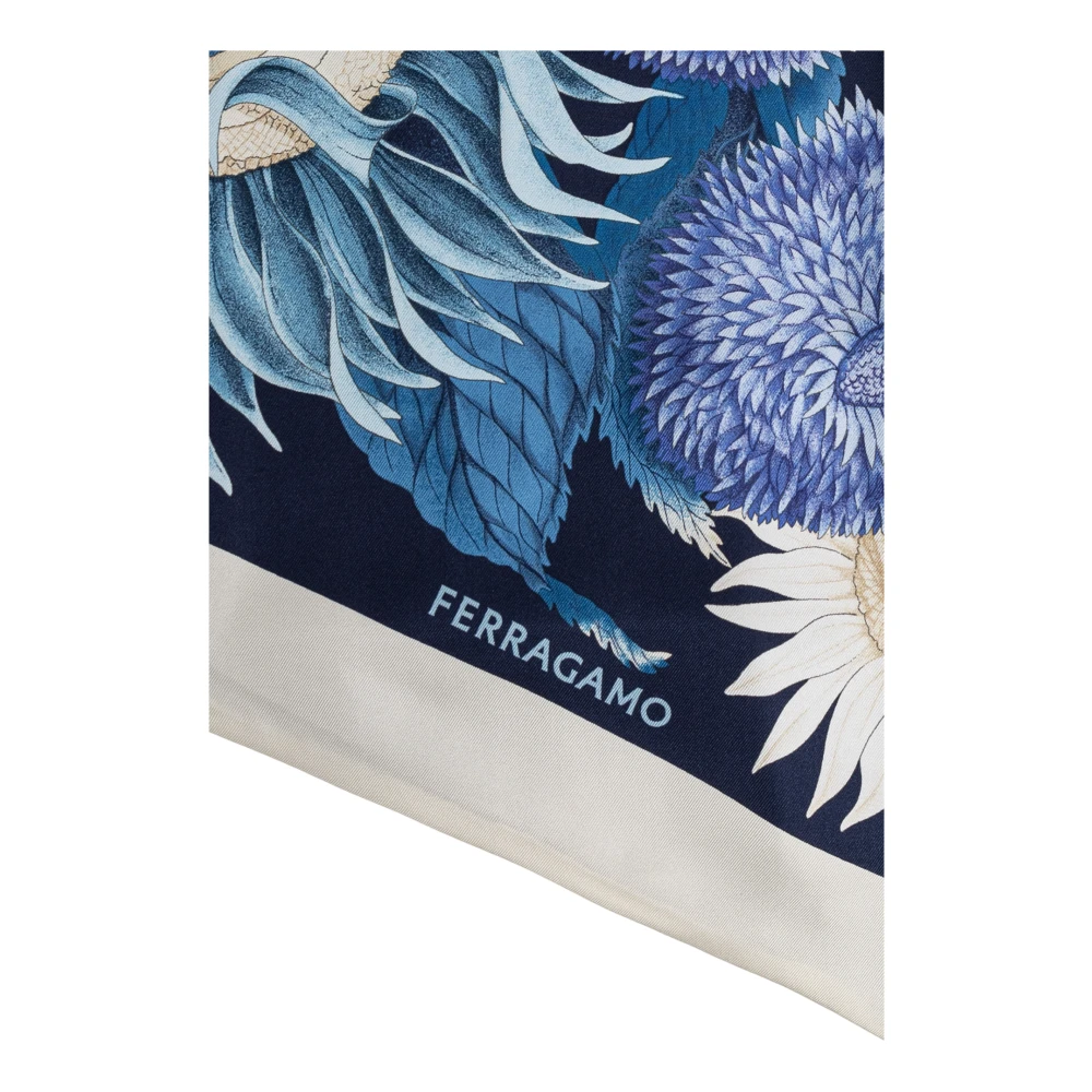 Salvatore Ferragamo Zijden sjaal Blue Dames