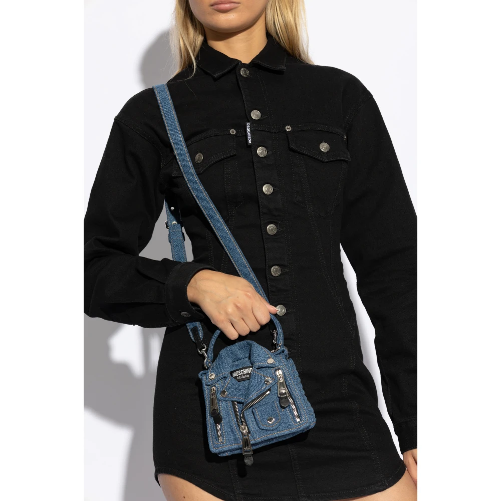 Moschino Schoudertas Blue Dames