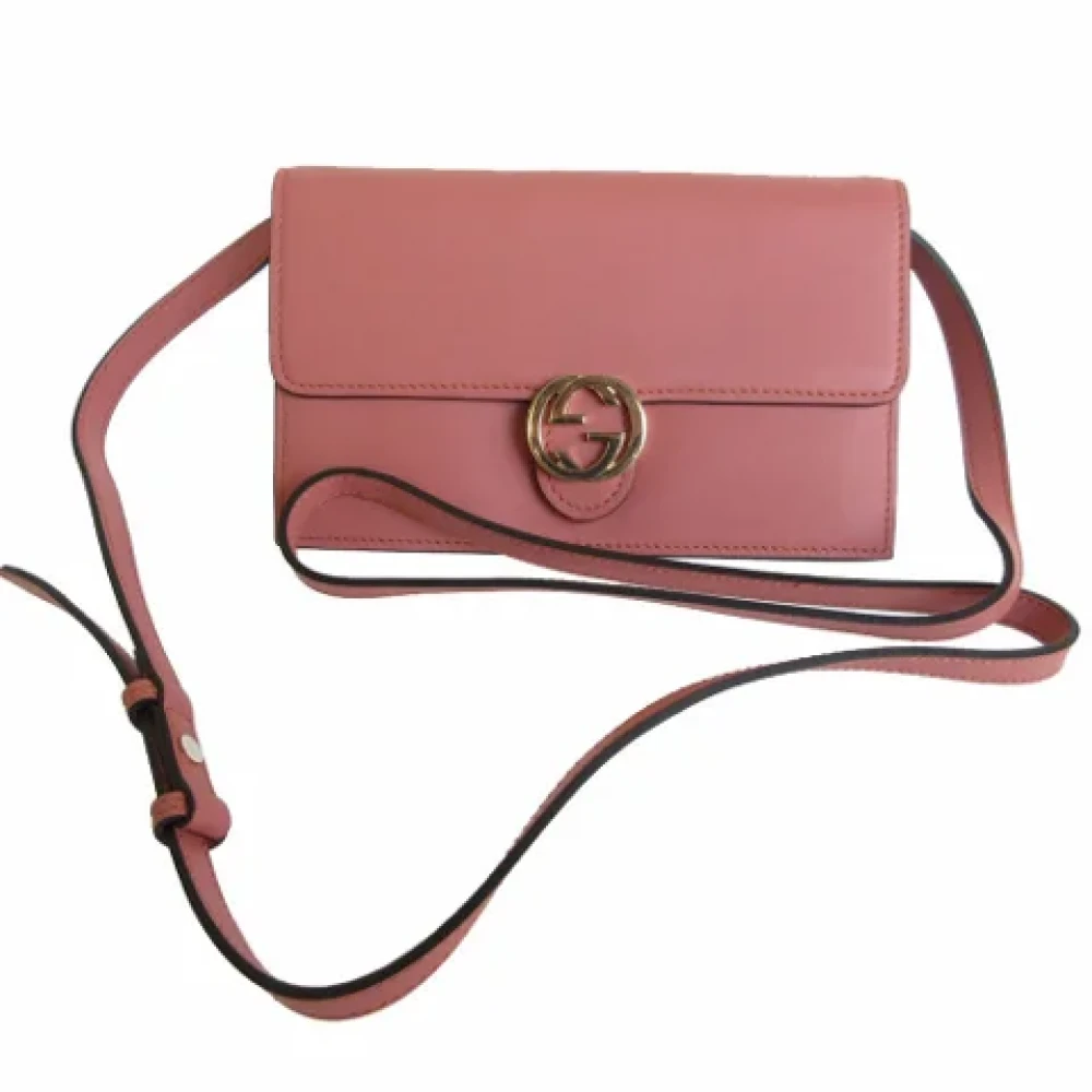 Gucci Vintage Pre-owned Leather gucci-bags Pink Dames