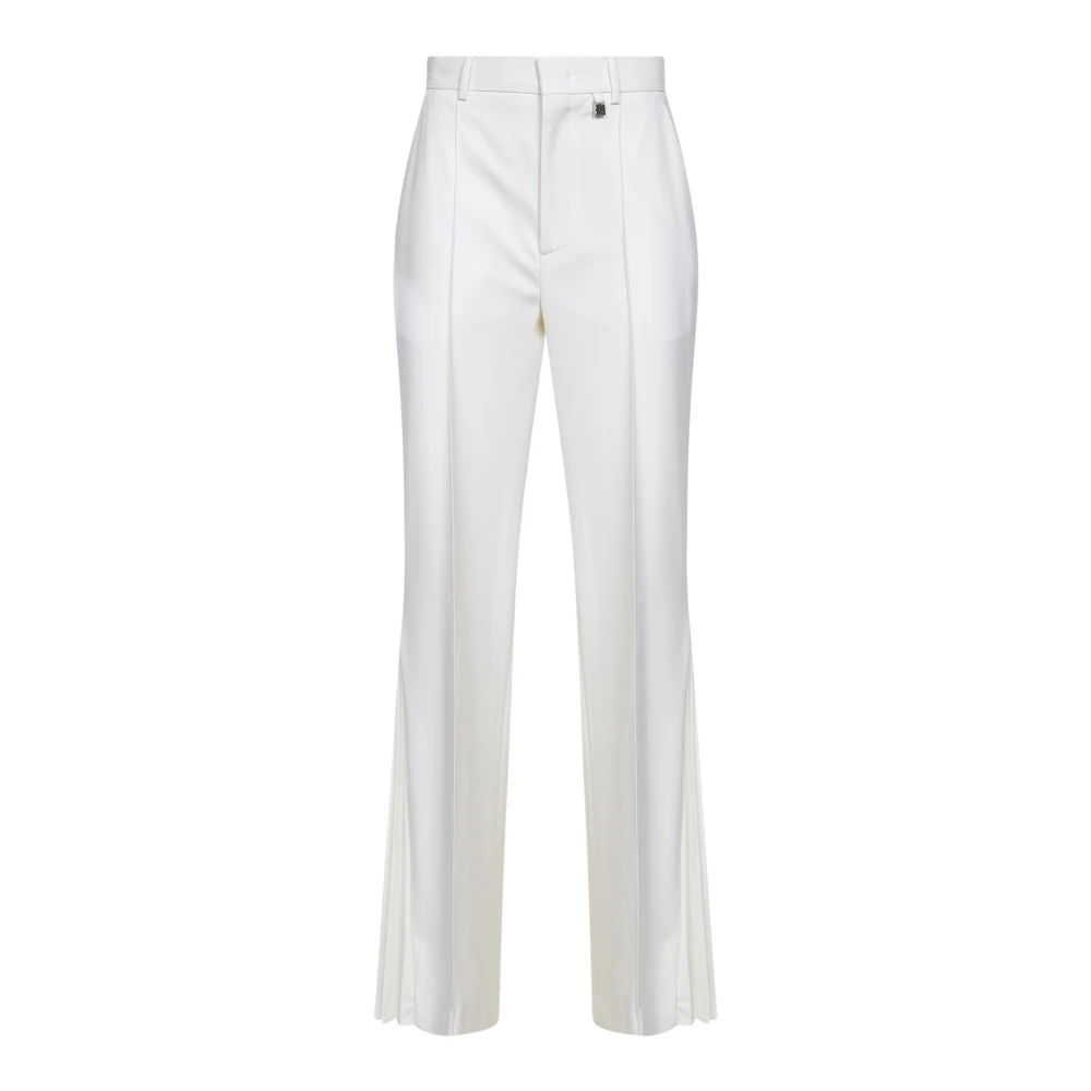 Giuseppe Di Morabito White Wide Trousers, Female, L, Pleated Flared Trousers