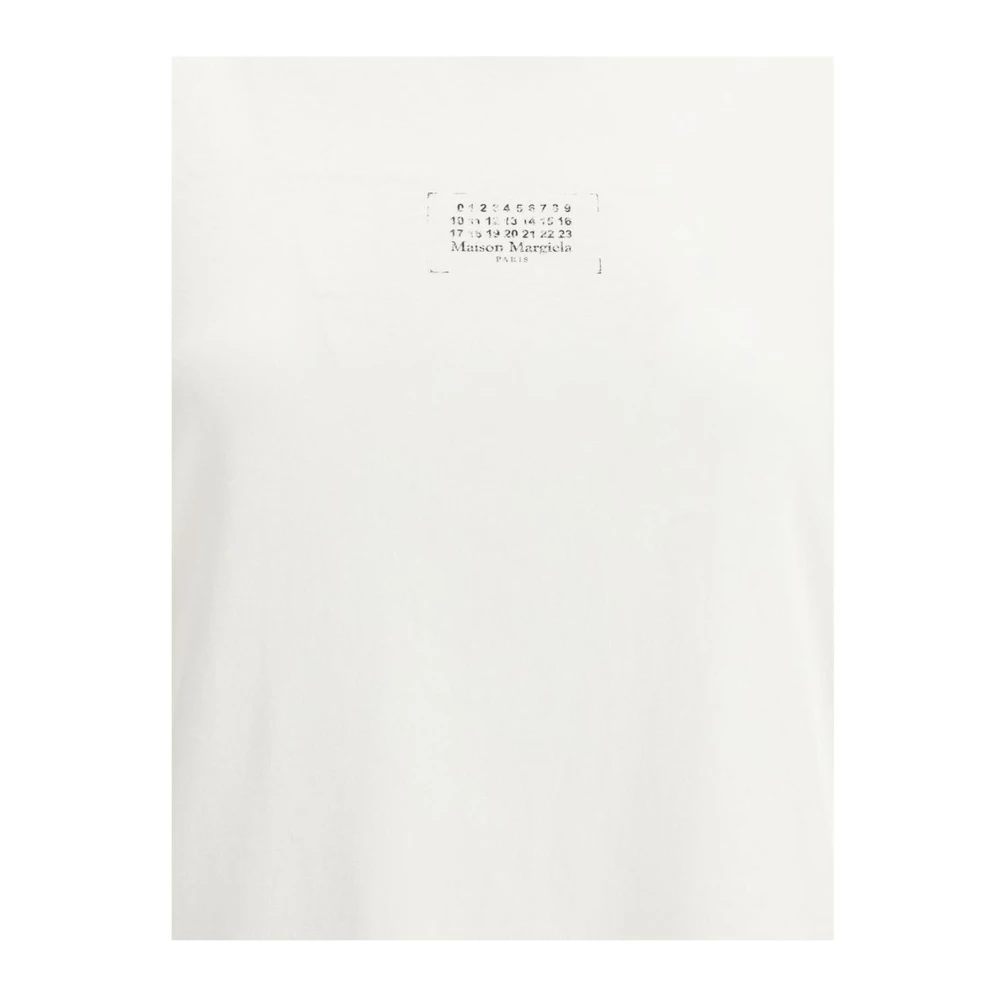 Maison Margiela T-shirt met vervaagde logoprint White Dames