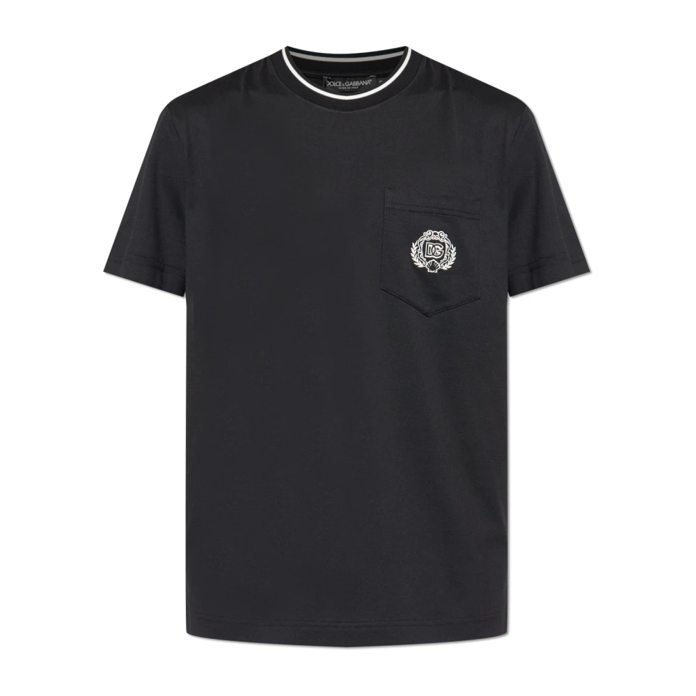 Dolce & Gabbana Hombre Negro - Camiseta Con Bolsillo - Tops - 3XL - Camiseta Con Bolsillo