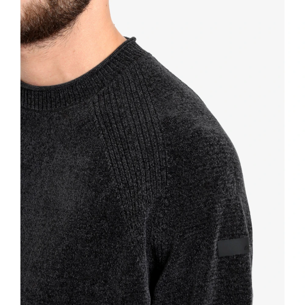 RRD Chenille Sweater met Ribgegevens Gray Heren