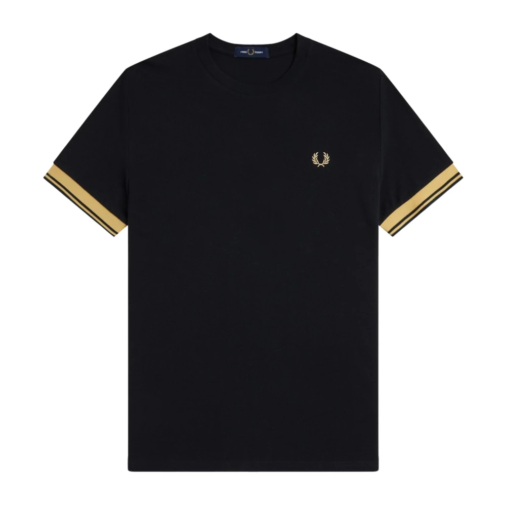 Fred Perry Men's Black Twin Tipped Cuff T-Shirt - T-Shirts - M - Tops