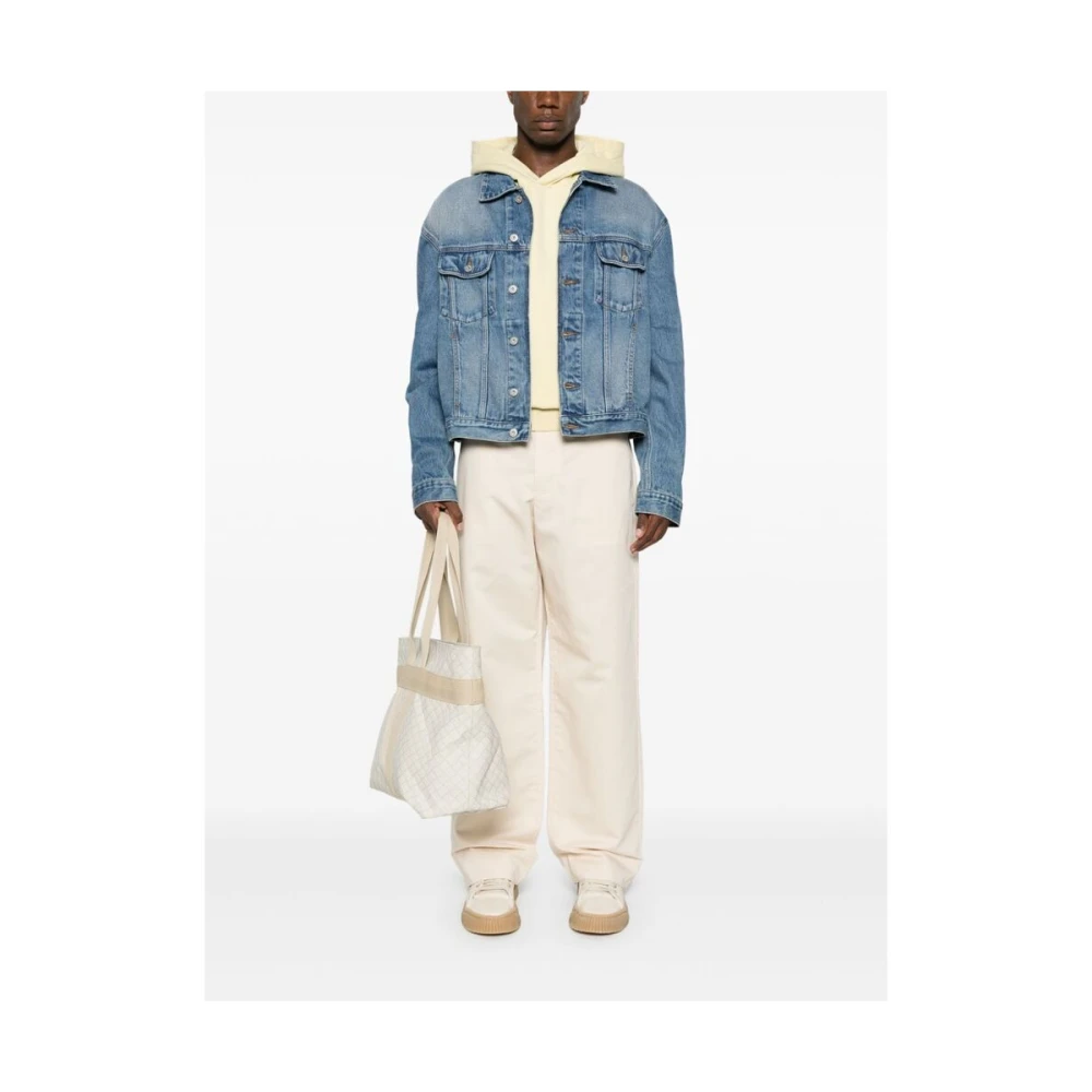Jacquemus Beige Katoen-Linnen Broek Beige Heren