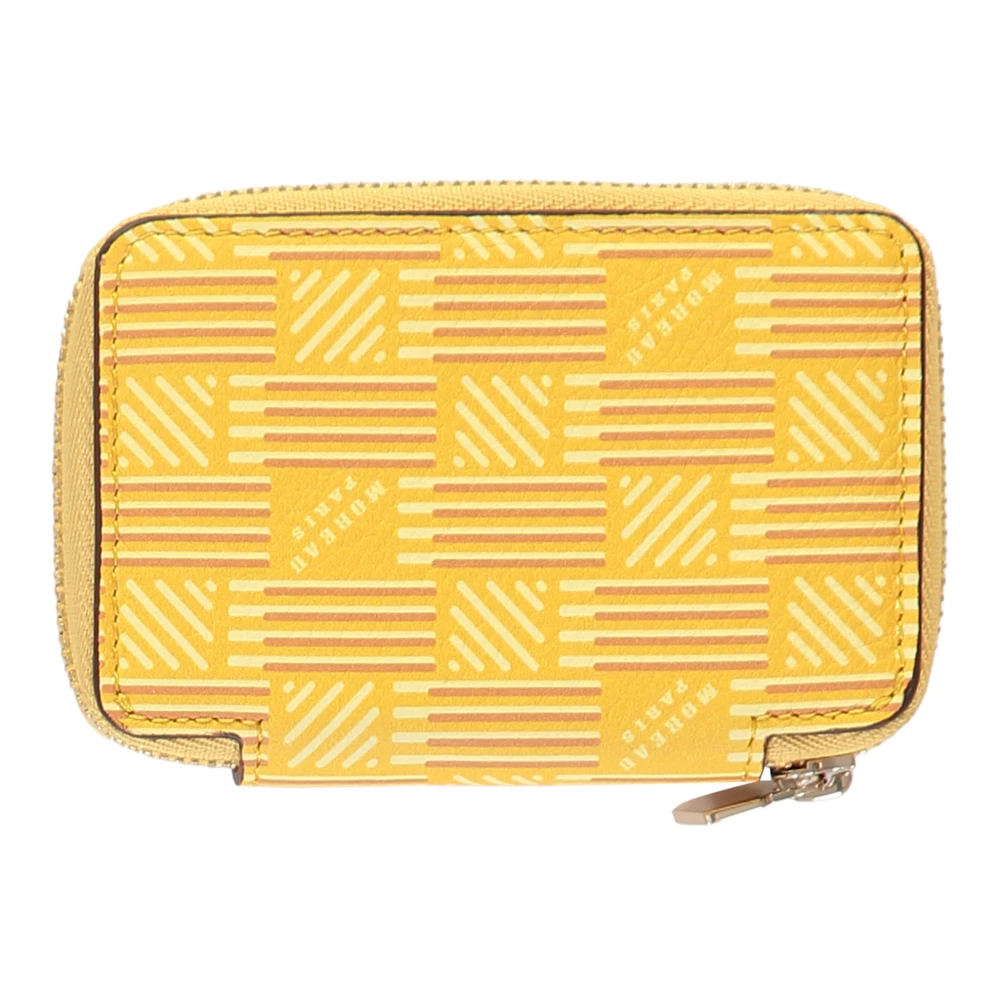 Moreau Paris Korrelig Leren Ritsportemonnee Yellow Dames
