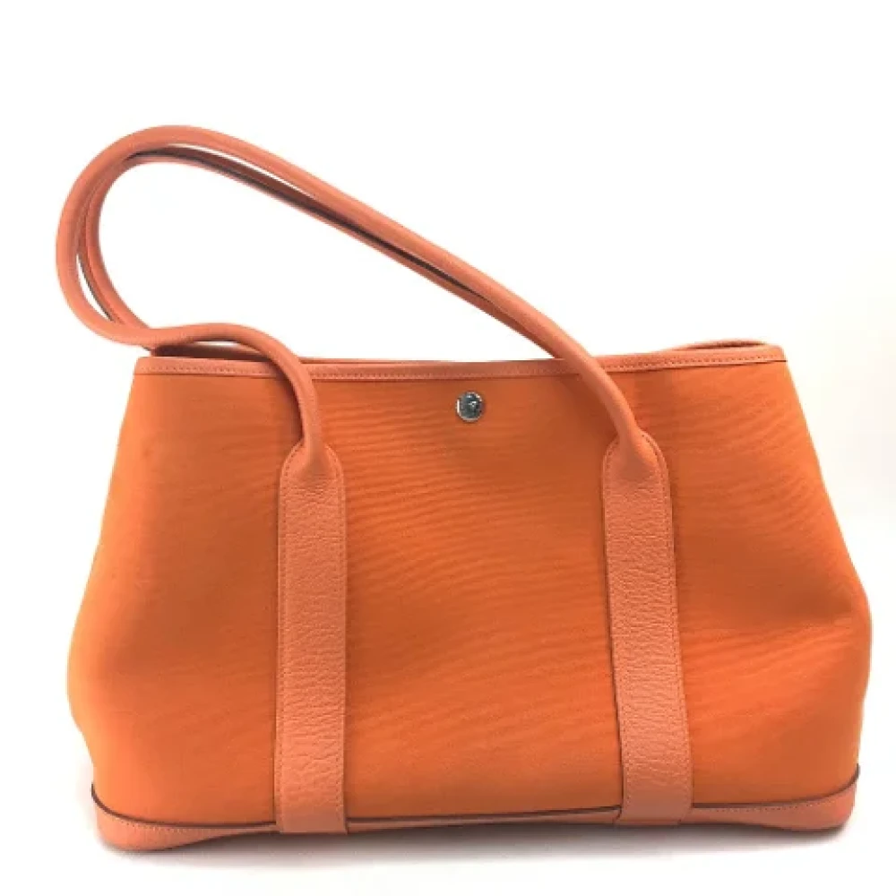 Hermès Vintage Pre-owned Leather shoulder-bags Orange Dames