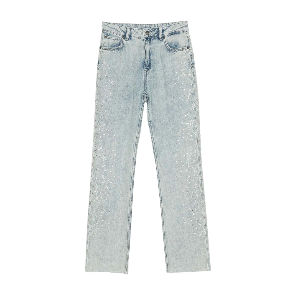 Twinset Slim Fit Denim Broek met Strass Blue Dames