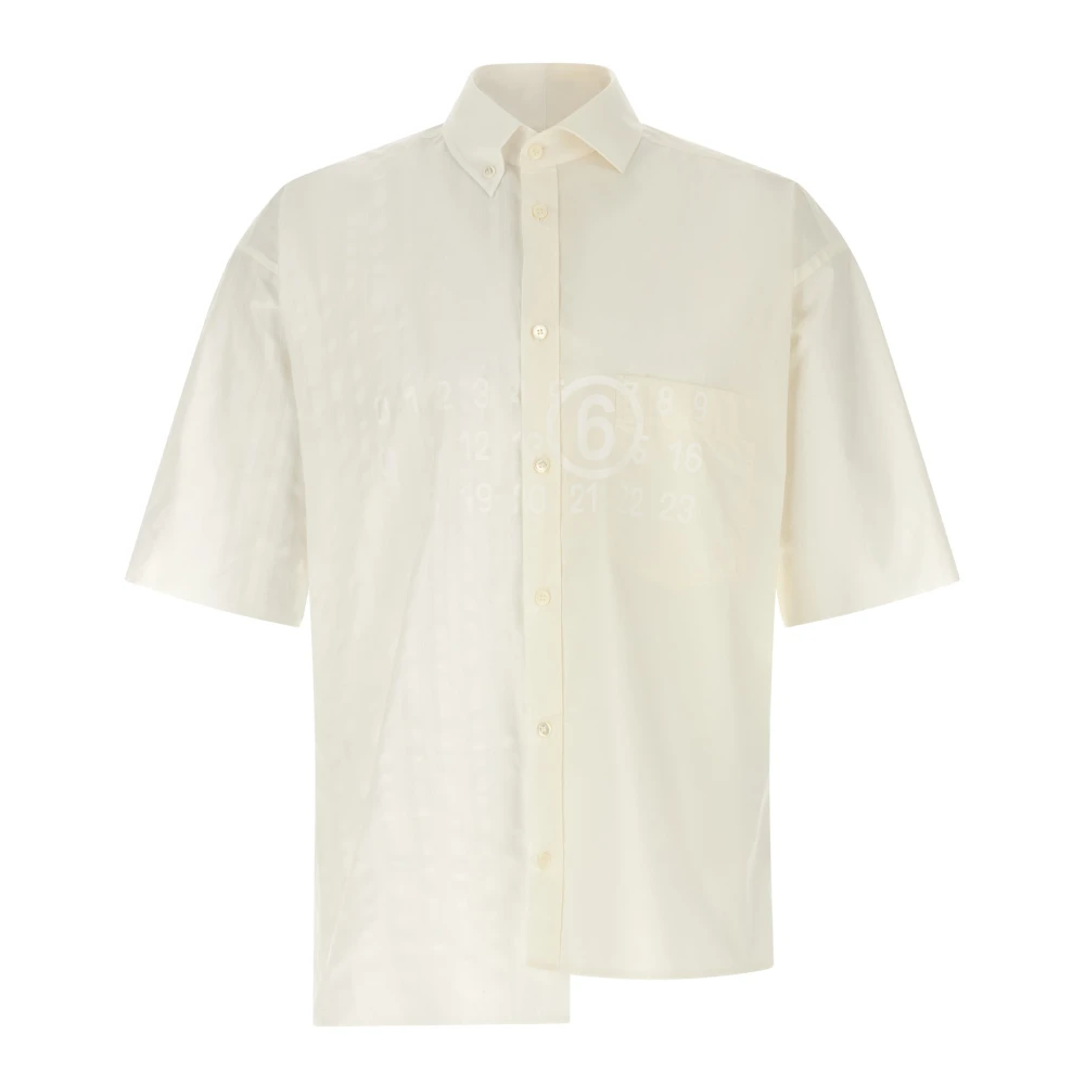 Mm6 Maison Margiela Men's White Asymmetric Shirt