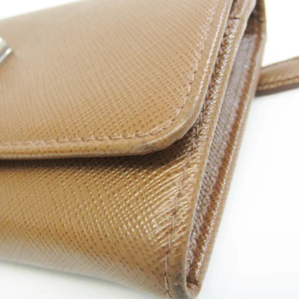 Prada Vintage Pre-owned Leather wallets Brown Dames