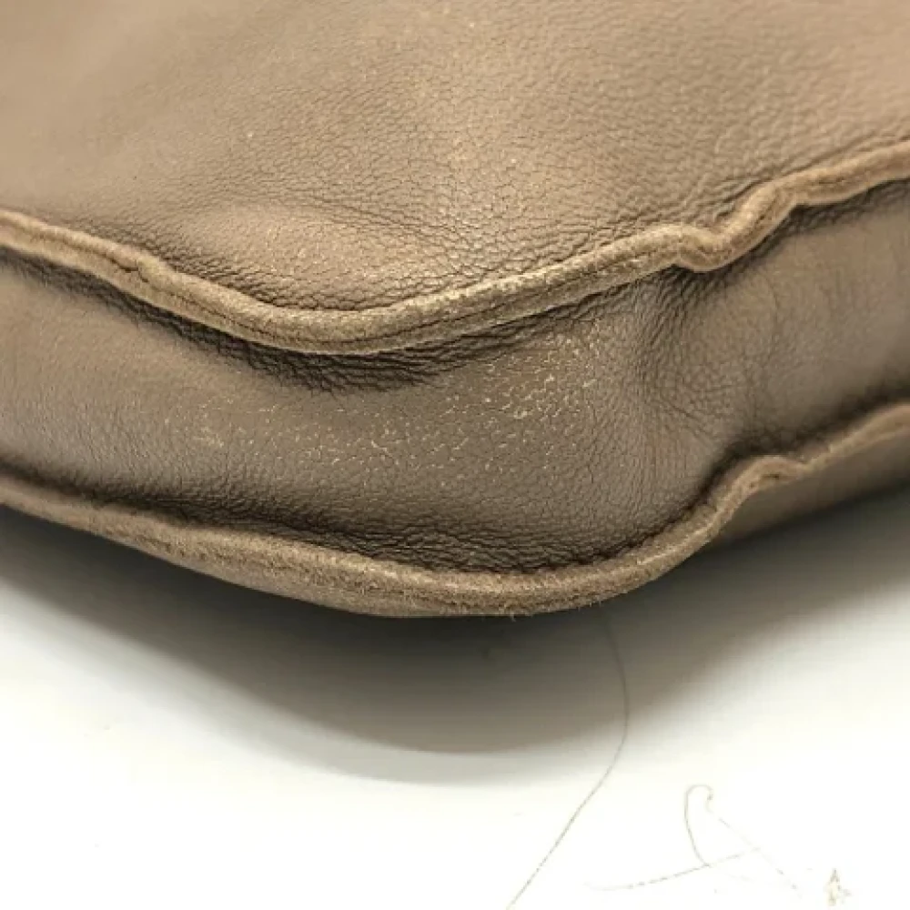 Hermès Vintage Pre-owned Leather shoulder-bags Gray Dames
